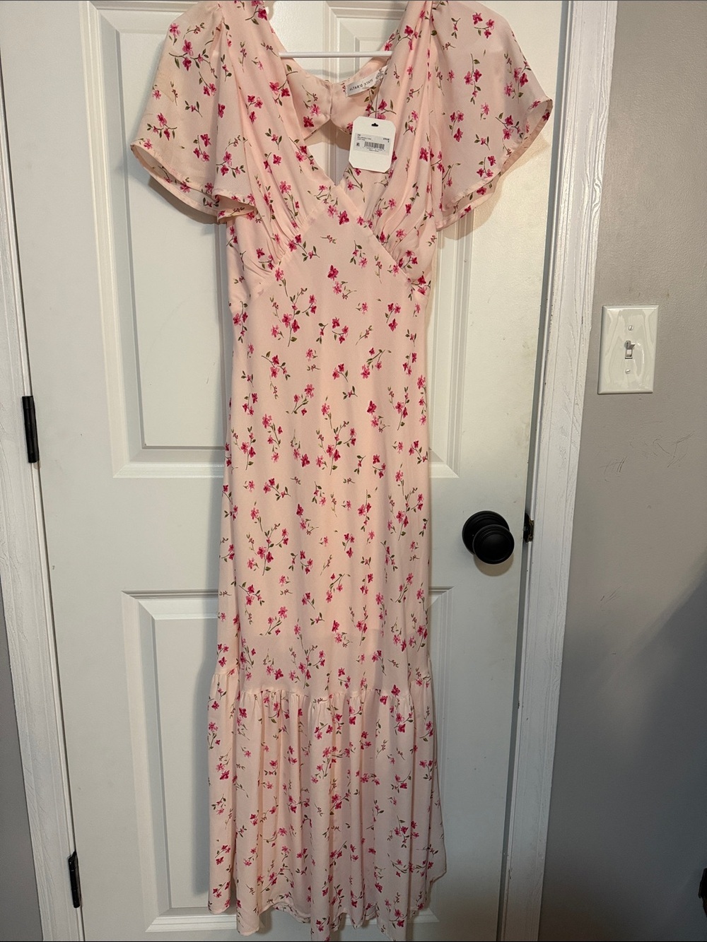 Altar’d State Floral Pink Midi Dress Size Small NWT Wrap Style